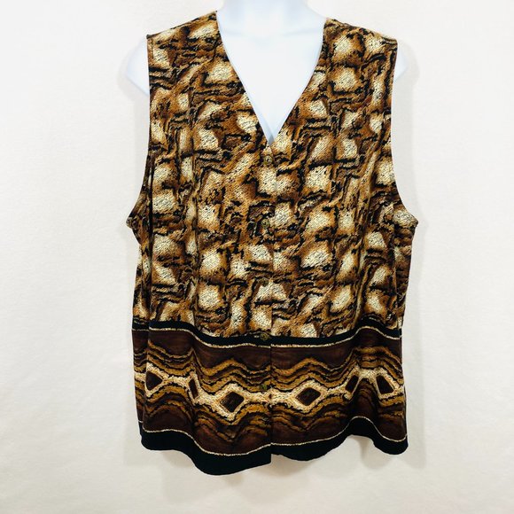 Maggie Sweet Animal Print Vest Top - 3X - Picture 1 of 8